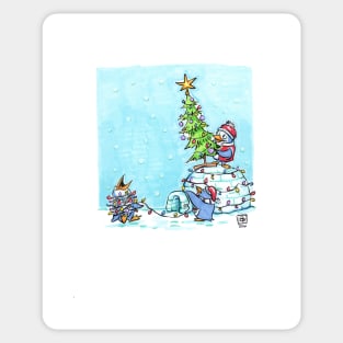 Christmas Penguins Sticker